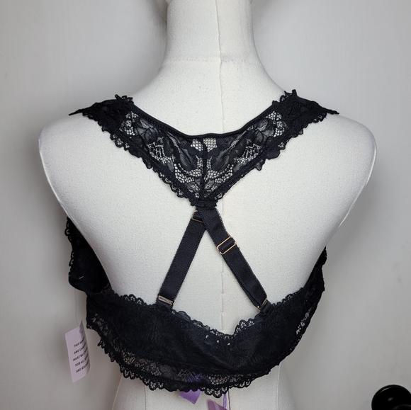 Savage X Fenty Floral Lace Racerback Bralette Size 3XL 46C 46D 46DD - Picture 6 of 9